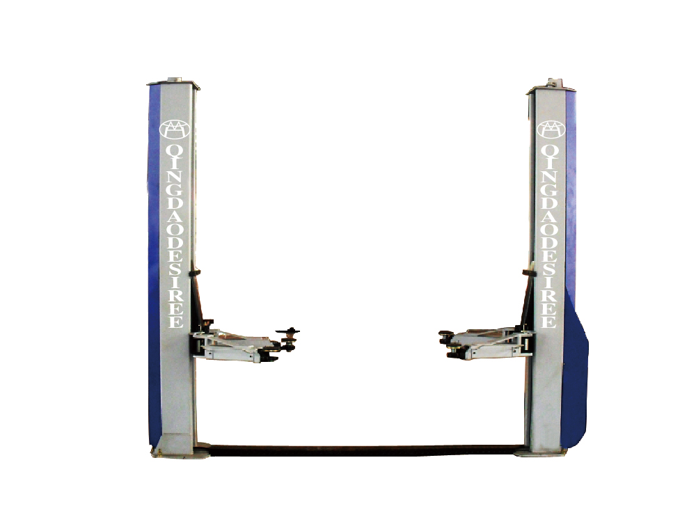 Two Post Floor Plate Dual Stage Electric Lock Lift