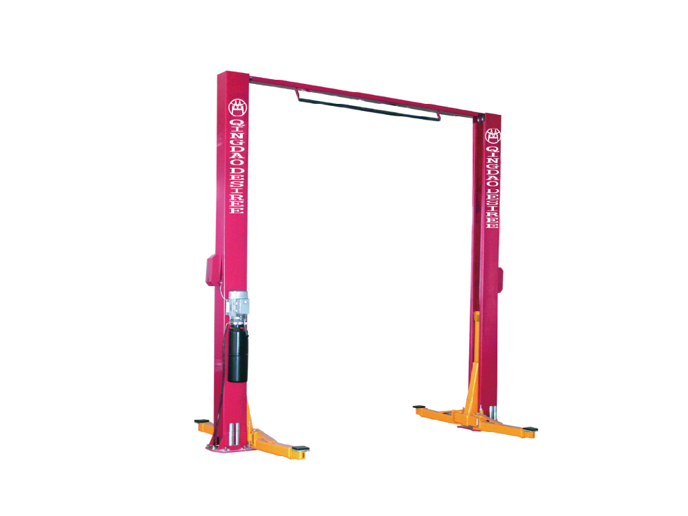 Two Post Double-Cylinder Clear Floor Hydraulic Lift