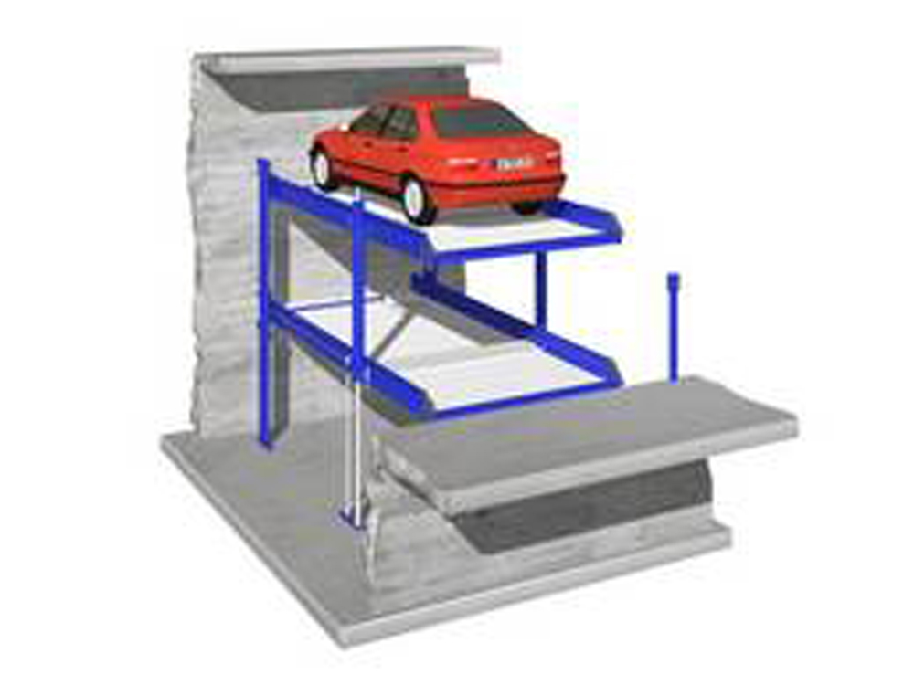 pit type two floor parking Lift for two cars